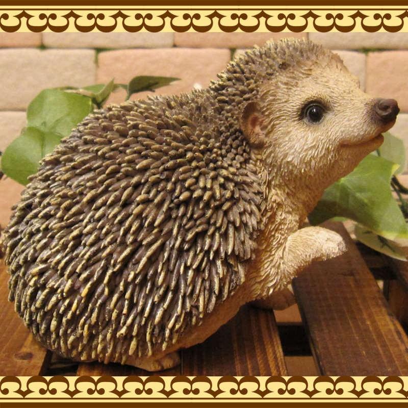 置物 動物 可愛い ハリネズミの置物 Dタイプ 振り向き ヘッジホッグ