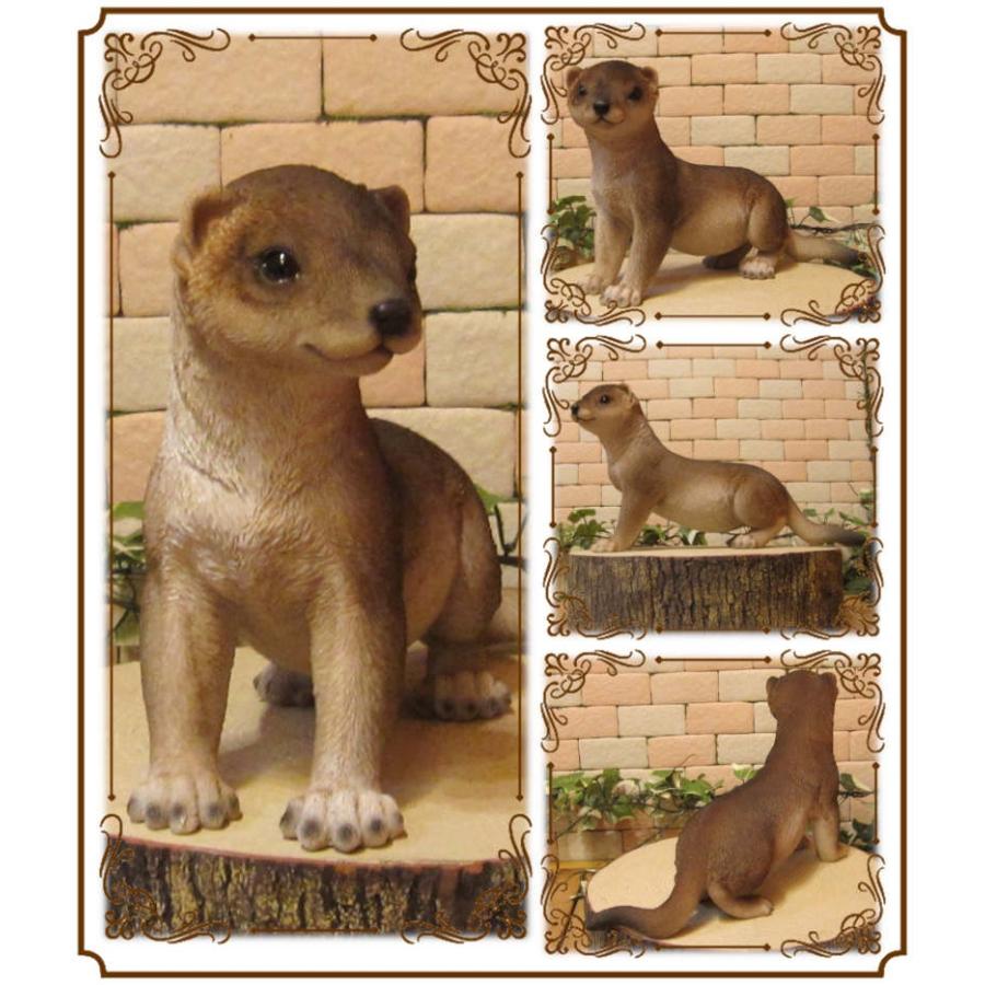 置物 動物 可愛い カワウソの置物 リアル アニマル オブジェ