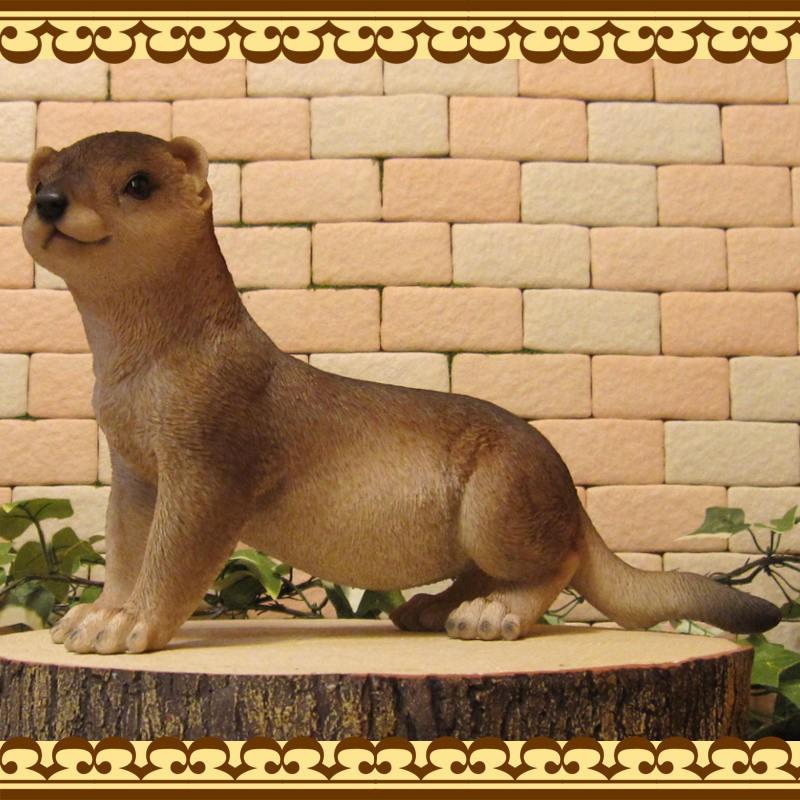 置物 動物 可愛い カワウソの置物 リアル アニマル オブジェ