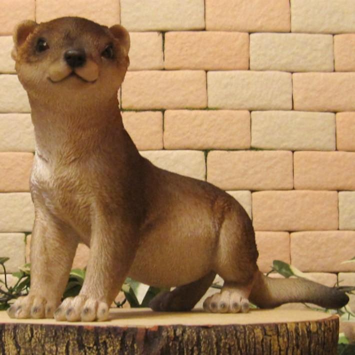 置物 動物 可愛い カワウソの置物 リアル アニマル オブジェ