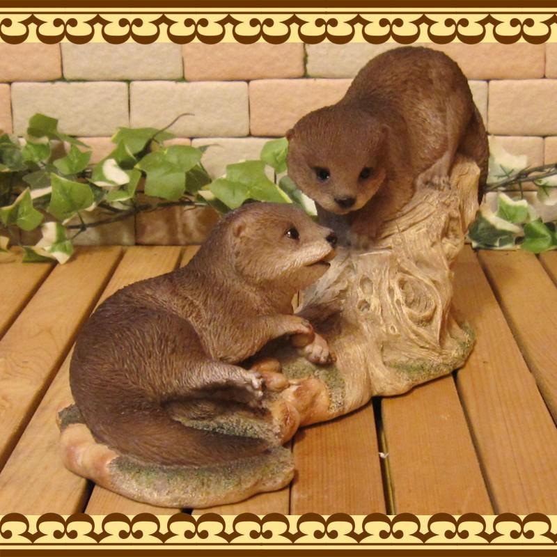 カワウソ 置物 楽天市場】カワウソ 置物 リアルな かわうそのオブジェ 動物