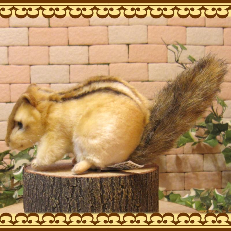 置物 動物 可愛い りす リアルな動物のぬいぐるみ シマリス Bタイプ