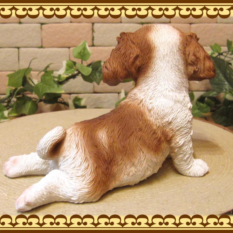 置物 動物 可愛い 犬の置物 キャバリア 休憩中！ リアル ガーデン