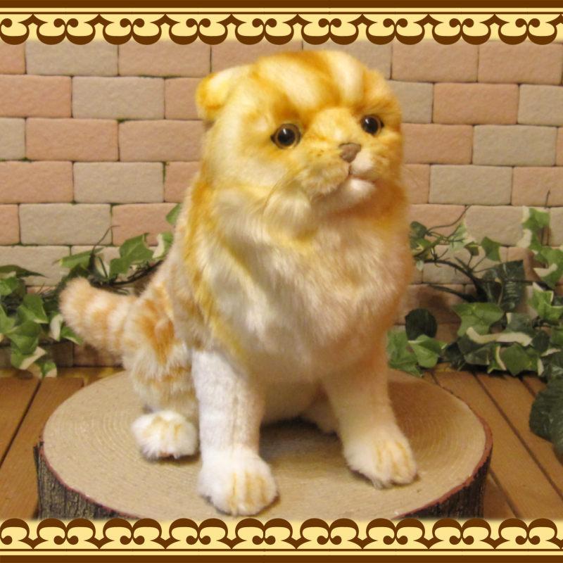 置物 動物 可愛い 猫の ぬいぐるみ スコティッシュフォールド