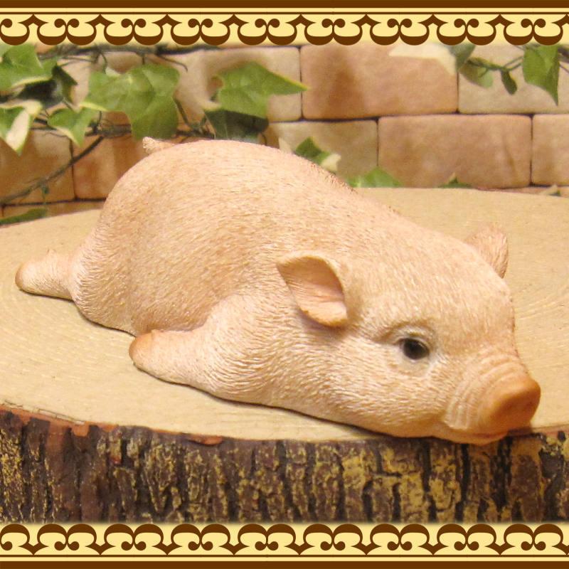 置物 動物 可愛い 豚の置物 リアルな子ブタ 寝そべりブー 子ぶたのフィギュア ピッグ オブジェ ガーデニング 玄関先 陶器 縁起物 ベランダアート 雑貨の森 Ki Ra Ra Yahoo 店 通販 Yahoo ショッピング