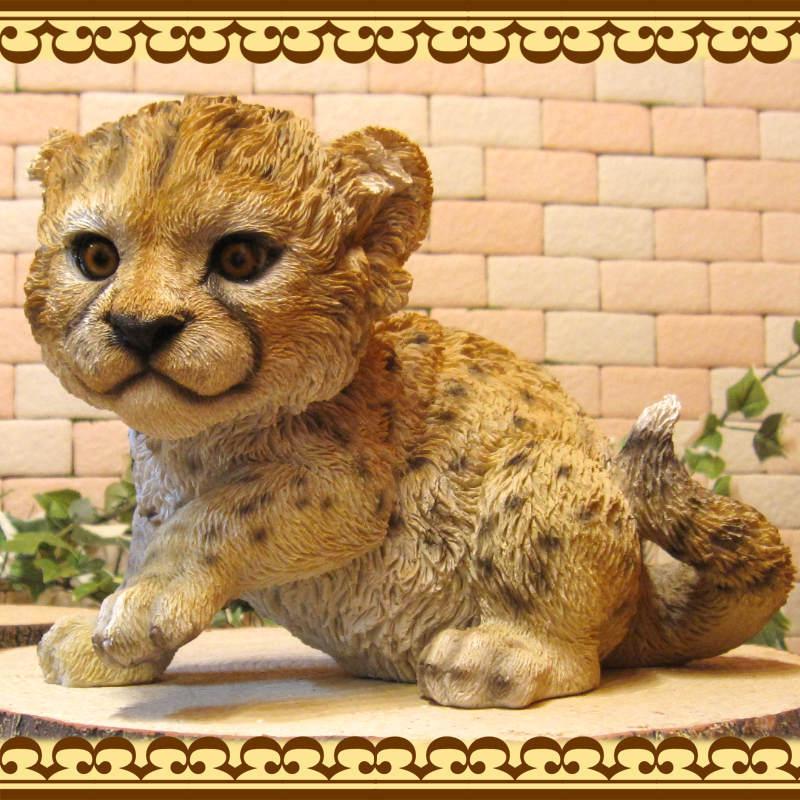 置物 動物 可愛い リアル チーターの置物 ベビーチーター 装飾