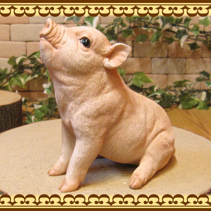 置物 動物 可愛い ブタの置物 おすましブー ノーマル ピッグ 豚のフィギュア ぶた オブジェ 縁起物 ガーデニング ベランダアート レジン 庭 雑貨の森 Ki Ra Ra Yahoo 店 通販 Yahoo ショッピング