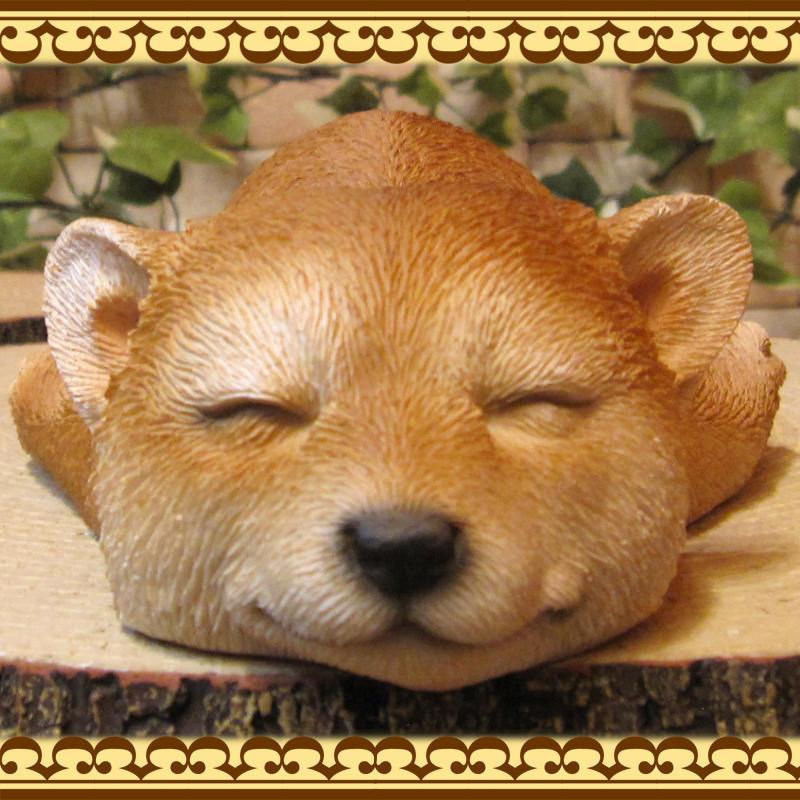 置物 動物 可愛い 犬の置物 柴犬 まったりドッグ しばいぬ リアル いぬ