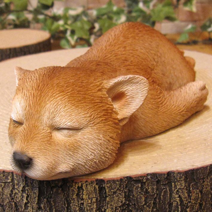 置物 動物 可愛い 犬の置物 柴犬 まったりドッグ しばいぬ リアル いぬ