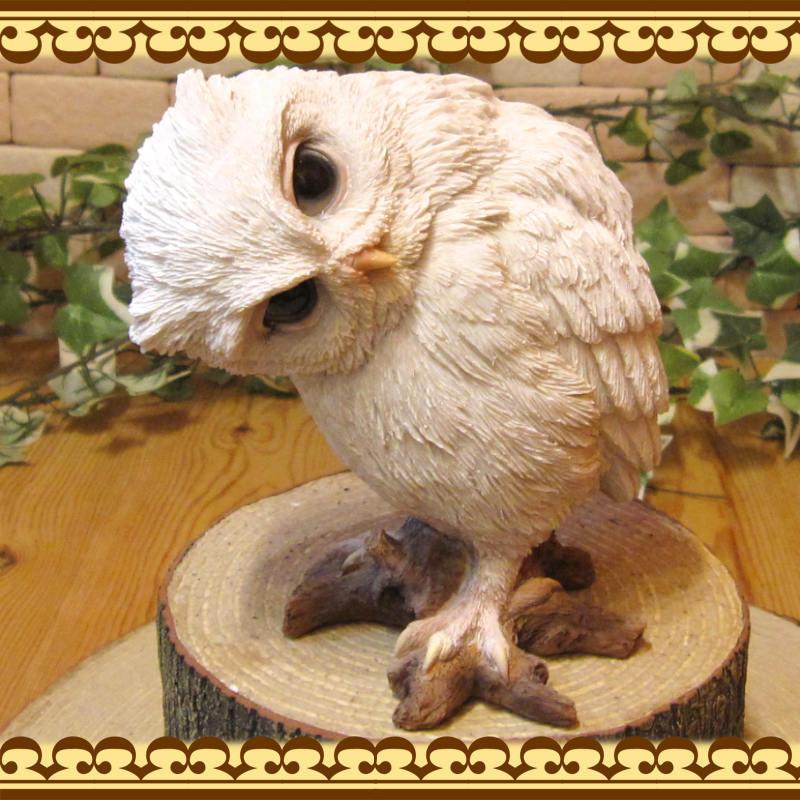訳ありセール 置物 動物 可愛い ふくろうの置物 ミミズク フクロウ リアルな鳥のフィギュア 不苦労 縁起物 オウルオブジェ ガーデニング 玄関先 ベランダアート Supplystudies Com