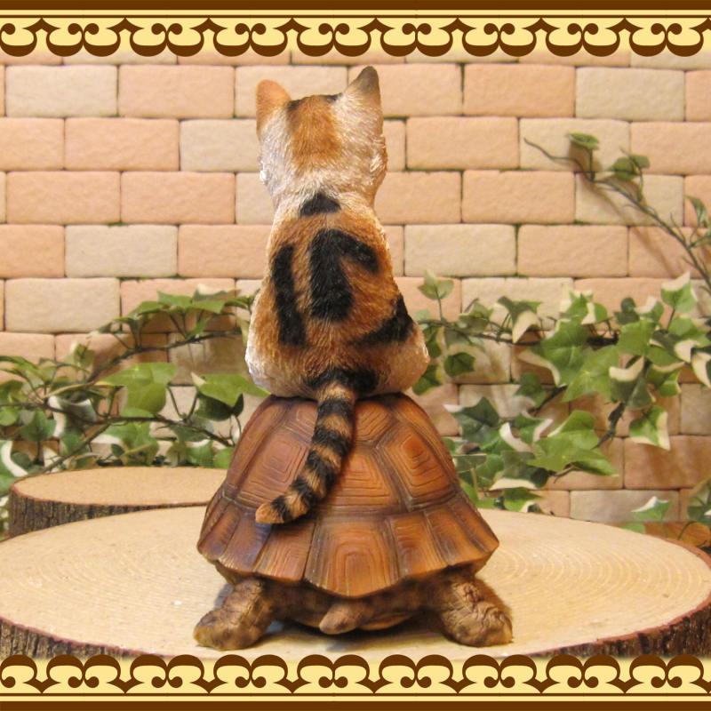 天然石 ガーデンクォーツ猫&亀の置物1053g Amazon.co.jp: 猫の置物 仲良し三毛猫と亀 228QY キャット かめ