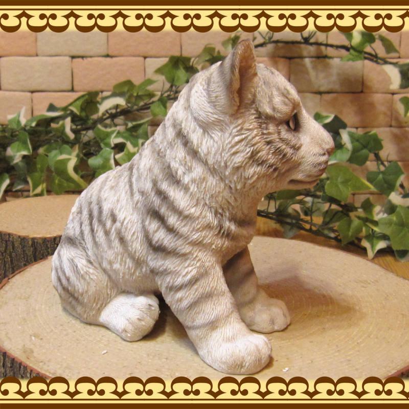 置物 動物 可愛い リアルな虎の置物 ベビーホワイトタイガー トラ とら