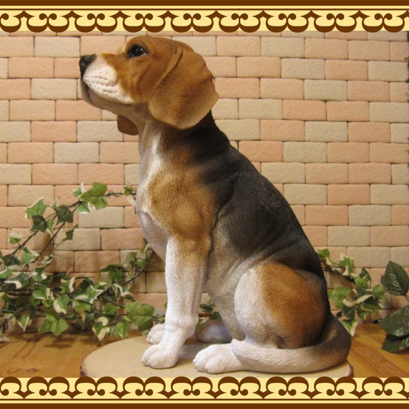 置物 動物 可愛い 犬の置物 ビーグル リアル お座り 成犬ラージサイズ
