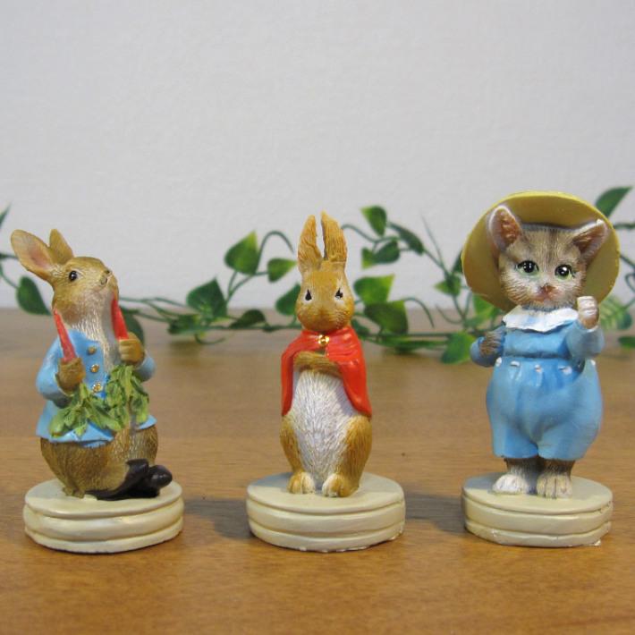 置物 動物 可愛い ピーターラビット ミニチュア 3点セット 置物 動物 可愛い ピーターラビット ミニチュア 3点セット