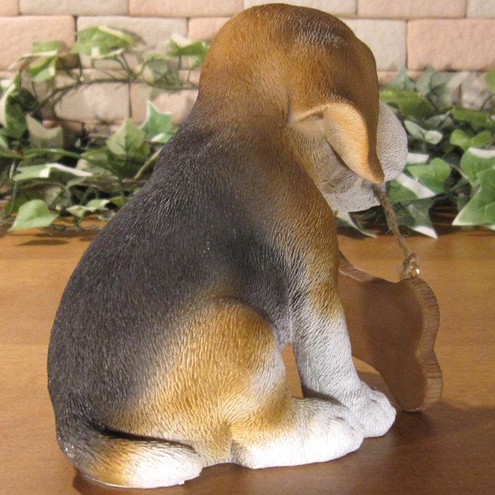 オールドMAX MARA作お昼寝ブラウンビーグル犬置物　陶磁器製 置物 動物 可愛い 犬の置物 ビーグル シンウエルカムボード リアル 仔