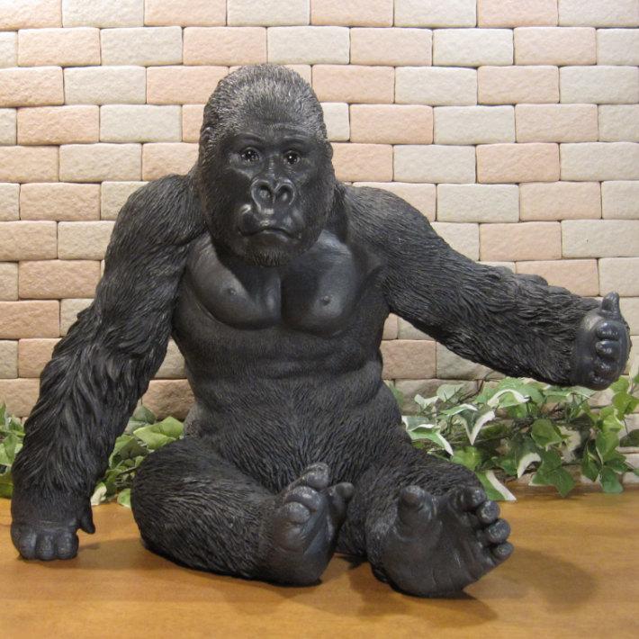 置物 動物 可愛い 動物の置物ゴリラ ラージサイズ プランター