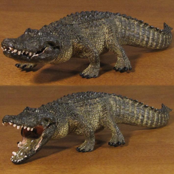 置物 動物 可愛い 爬虫類の置物 リアルな ワニ クロコダイル 2