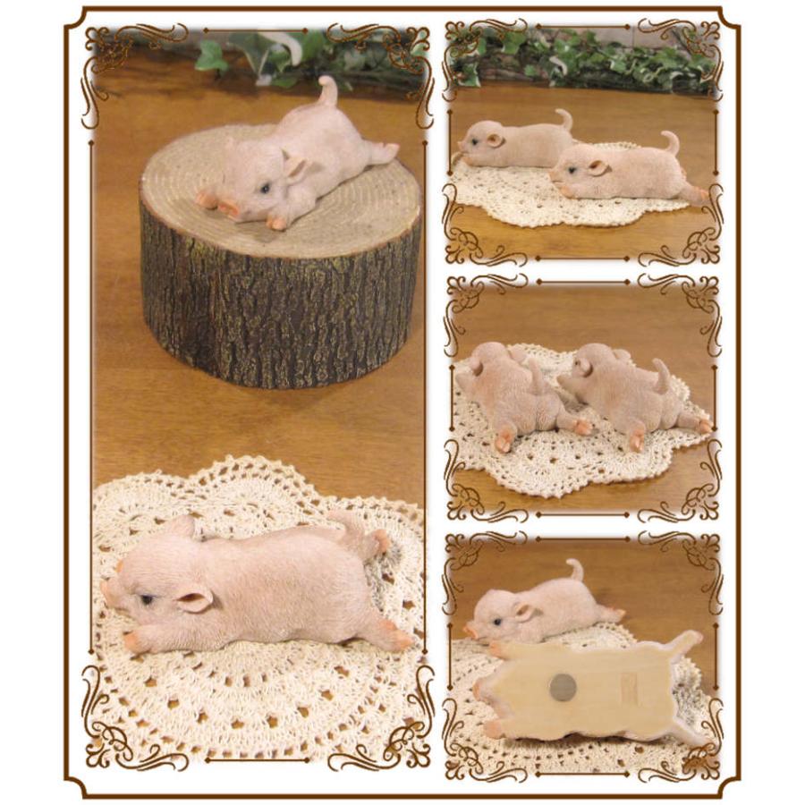置物 動物 可愛い 豚の置物 ツインブー ミニ 2体セット ぶた ブタ 