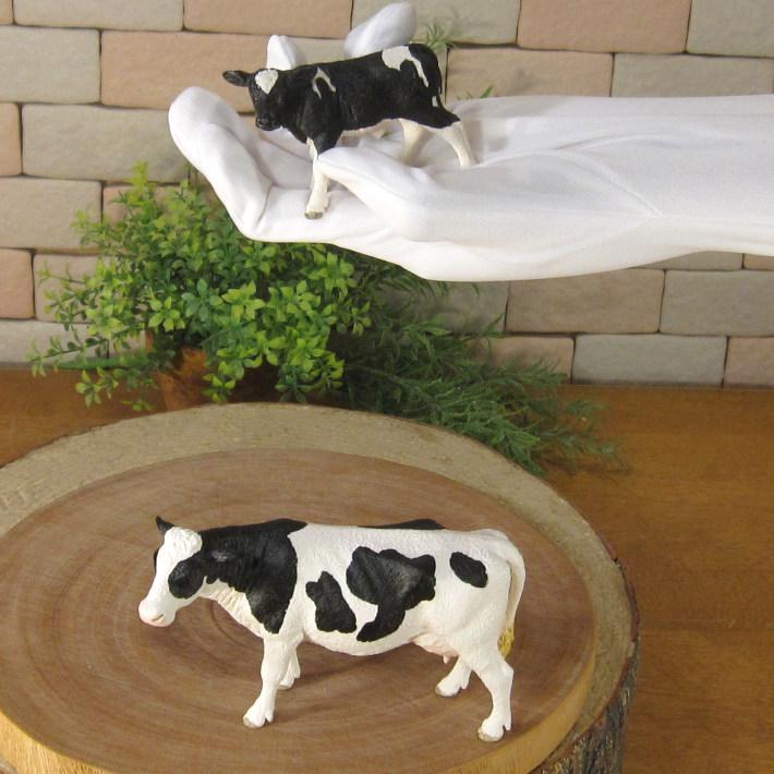 置物 動物 可愛い 牛の置物 リアルな ウシの親子 2種セット うし 観葉