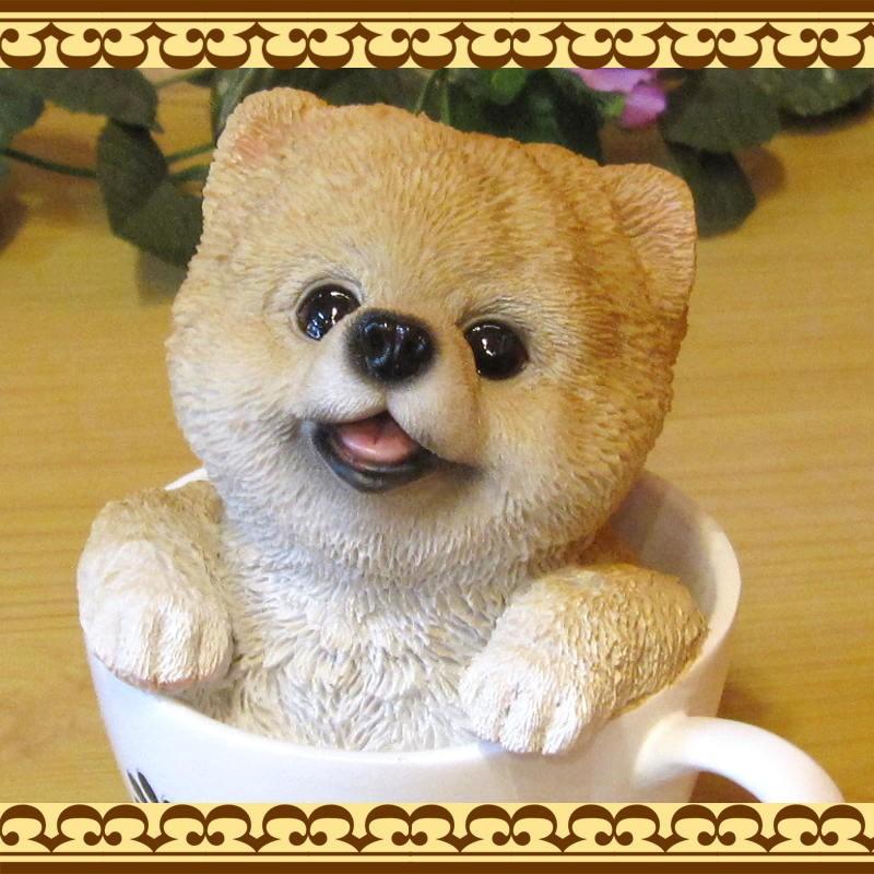 置物 動物 可愛い 犬の置物 ポメラニアン リアル ティーカップドッグ