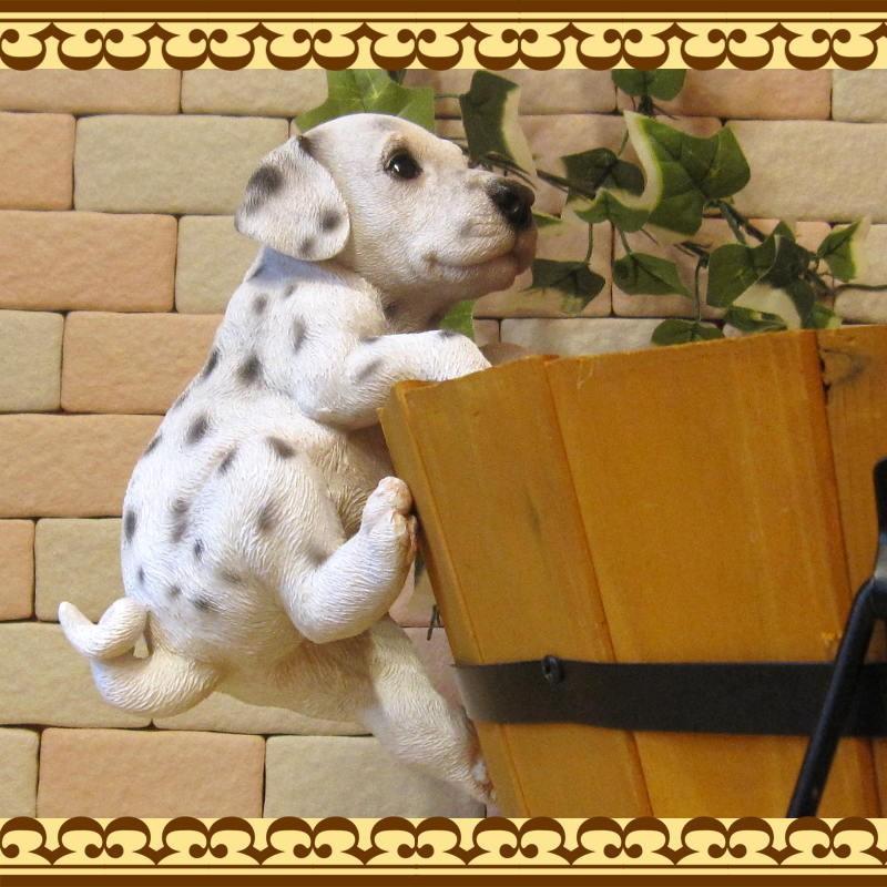 置物 動物 可愛い 犬の置物 ダルメシアン リアル ぶらさがりドッグ 子