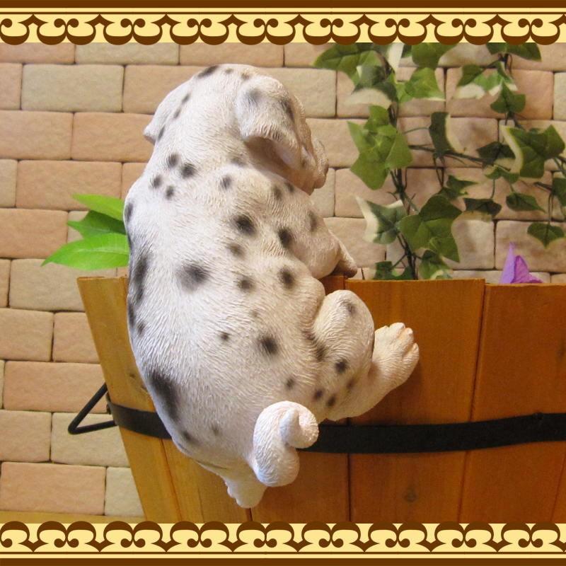 置物 動物 可愛い 犬の置物 ダルメシアン リアル ぶらさがりドッグ 子