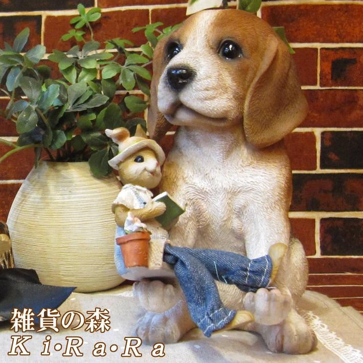犬の置物 ビーグル リアルな犬の置物 お手伝い中 子いぬのフィギア イヌのオブジェ ガーデニング 玄関先 陶器 11100357 雑貨の森 Ki Ra Ra Yahoo 店 通販 Yahoo ショッピング