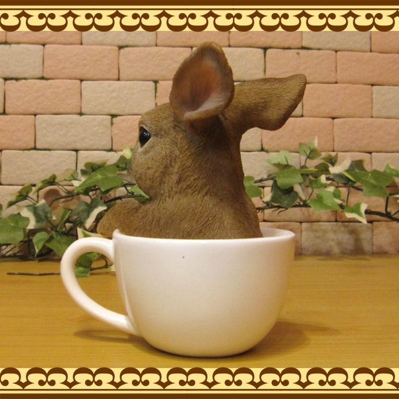 置物 動物 可愛い ウサギの置物 ティーカップラビット リアルな うさぎのフィギュア ラビットオブジェ ガーデニング ベランダアート 雑貨の森 Ki Ra Ra Yahoo 店 通販 Yahoo ショッピング