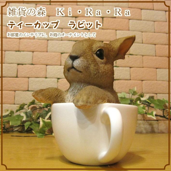 置物 動物 可愛い ウサギの置物 ティーカップラビット リアルな うさぎのフィギュア ラビットオブジェ ガーデニング ベランダアート 雑貨の森 Ki Ra Ra Yahoo 店 通販 Yahoo ショッピング