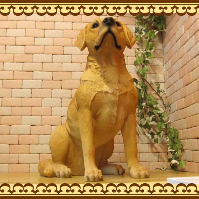 置物 動物 可愛い 犬の置物 リアル ラブラドールレトリバー 成犬 お