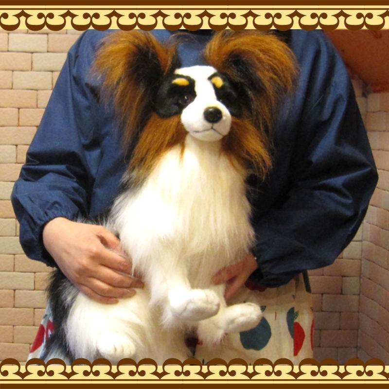 置物 動物 可愛い 犬の ぬいぐるみ パピヨン ビッグサイズ 置物 動物 可愛い 犬の ぬいぐるみ パピヨン ビッグサイズ