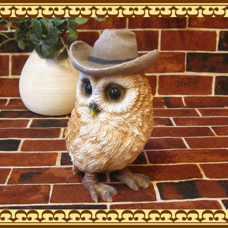 置物 動物 可愛い ふくろうの置物 ダンディー フクロウ Aタイプ