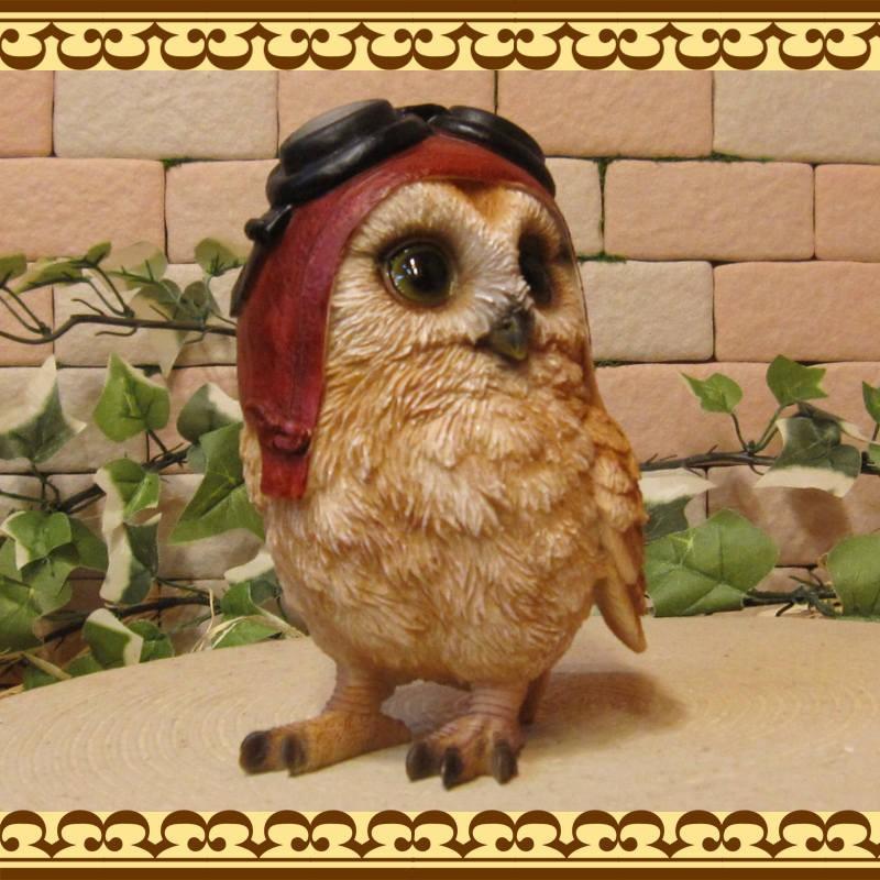 最大54 Offクーポン 置物 動物 可愛い ふくろうの置物 ダンディー フクロウ ｃタイプ 赤 リアルな鳥のフィギュア 不苦労 縁起物 オウルオブジェ ガーデニング Supplystudies Com