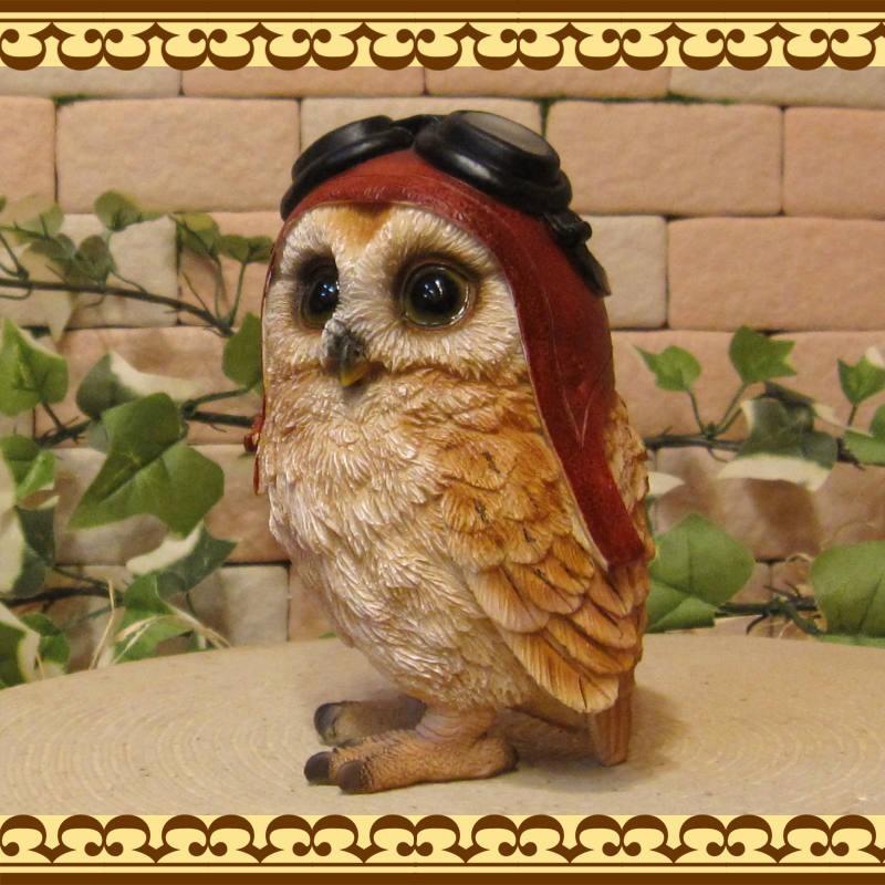 最大54 Offクーポン 置物 動物 可愛い ふくろうの置物 ダンディー フクロウ ｃタイプ 赤 リアルな鳥のフィギュア 不苦労 縁起物 オウルオブジェ ガーデニング Supplystudies Com