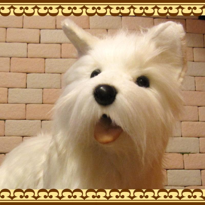 置物 動物 可愛い 犬　ぬいぐるみ ウエストハイランドテリア　ビッグサイズ　リアル　いぬ　イヌ　ドッグ　動物　アニマル　もふもふ_6