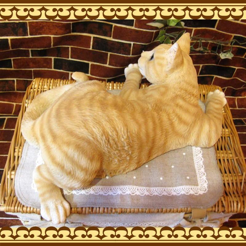 猫の置物 リアル 大きな猫の置物 キャット 伏せ ａタイプ チャトラ ネコのフィギア 子ねこのオブジェ ガーデニング 玄関先 陶器 雑貨の森 Ki Ra Ra Yahoo 店 通販 Yahoo ショッピング