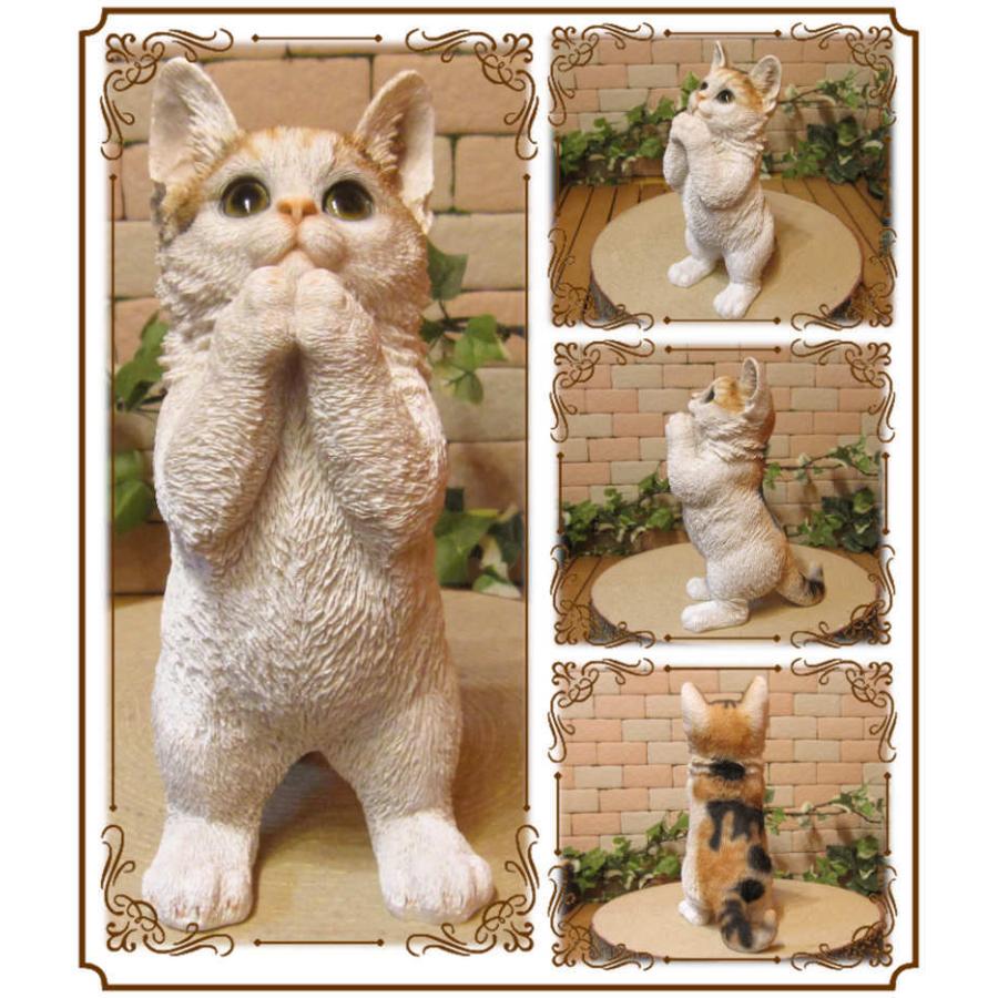 置物 動物 可愛い 猫の置物 リアル 三毛猫 お願いキャット １ ミケ ネコのフィギュア 子ねこのオブジェ ガーデニング ベランダアート 雑貨の森 Ki Ra Ra Yahoo 店 通販 Yahoo ショッピング