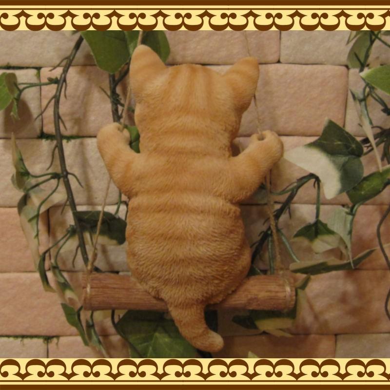置物 動物 可愛い 猫の置物 リアル ブランコキャット Bタイプ