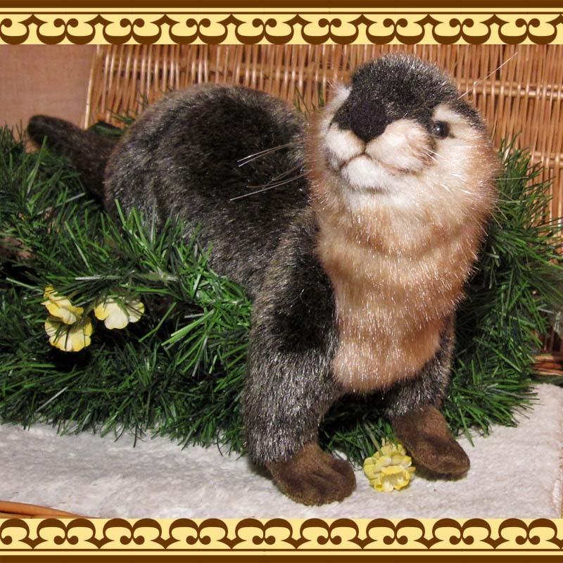 置物 動物 可愛い カワウソ ぬいぐるみ リアル かわうそ A