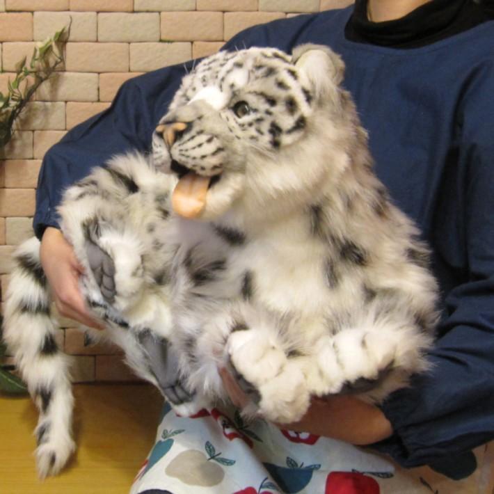 置物 動物 可愛い 豹 ぬいぐるみ リアル ユキヒョウ ビッグサイズ ねこ