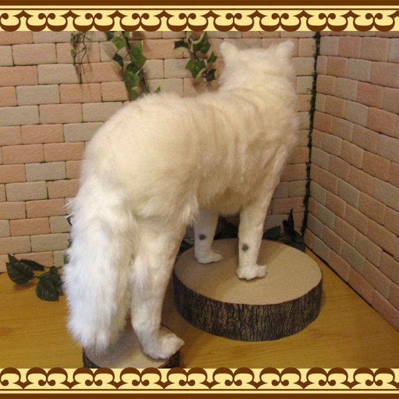 置物 動物 可愛い 狼 リアル ぬいぐるみ ホワイトウルフ オオカミ