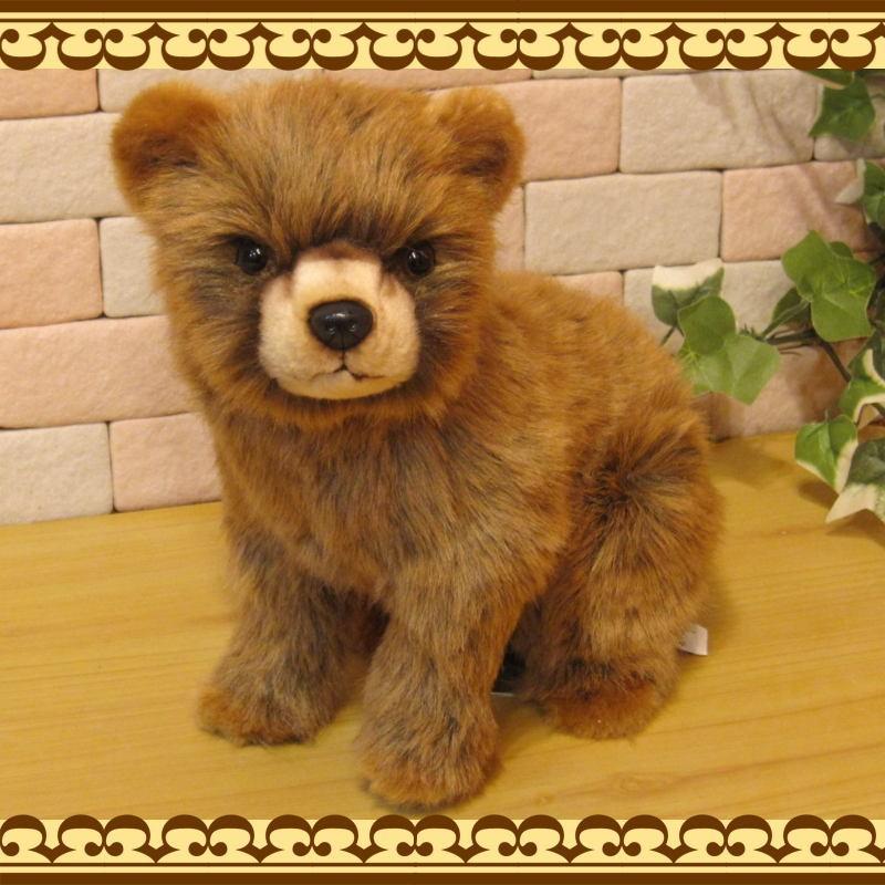 置物 動物 可愛い クマ ぬいぐるみ リアル 仔熊 ブラウン くまオブジェ