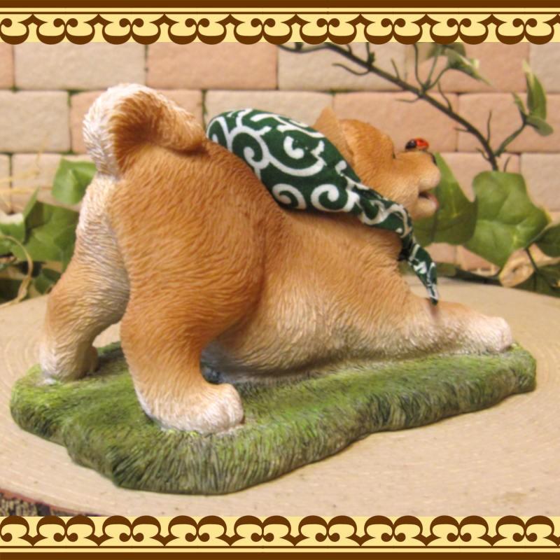 取引中☆アニマルオブジェ 柴犬a リアルな置物☆ 楽天市場】柴犬（黒） 子犬のオブジェ 置物 可愛い リアル アニマル