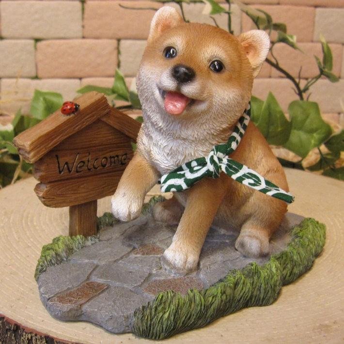 犬の置物 柴犬 リアルな犬の置物 柴助 お留守番中 子いぬのフィギア イヌのオブジェ ガーデニング 玄関先 陶器 Do 雑貨の森 Ki Ra Ra Yahoo 店 通販 Yahoo ショッピング