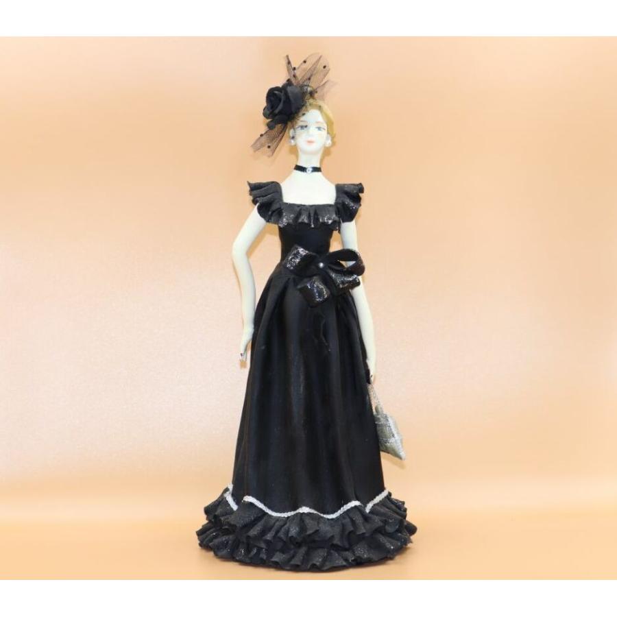 黒色ドレスの女性人形 / デコクレイクラフト : 雑貨工房アリス ヤフー
