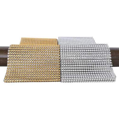 選択 Itisparkle ラインストーンリボン ダイヤモンドラインストーンメッシュリボン 幅12cm X 長1 85m 2巻 24行 装飾 工芸用 結 Materialworldblog Com