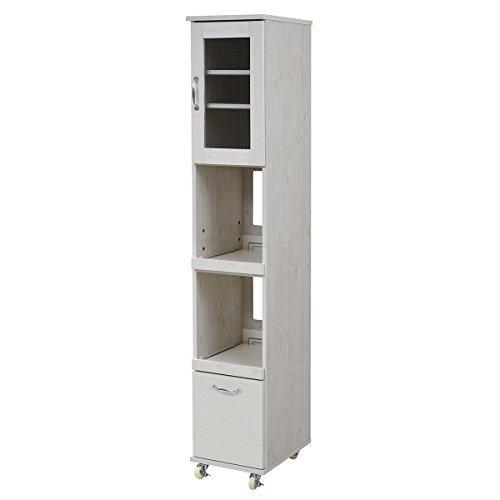 FLL-0068-WH :JKプラン スリム キッチンラック キッチンワゴン 隙間タイプ レンジ台 食器棚 幅 32.5 H180 FLL-0068-WH ホワイト 32.5×