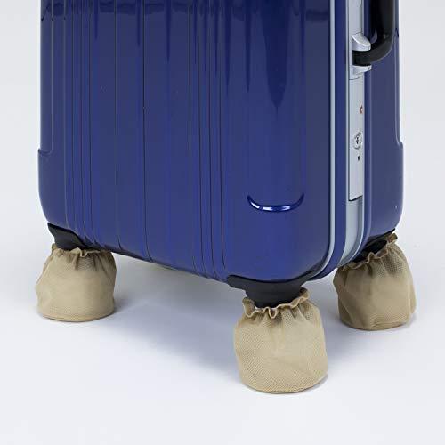 アストロ キャスターカバー ベージュ 4個組 不織布 抗菌 スーツケース キャリーバッグ 汚れ・キズ防止 清潔 617-22