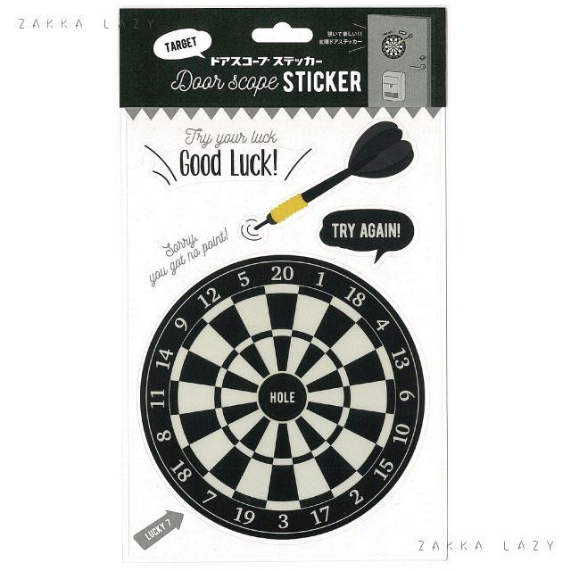 ドアスコープステッカー ダーツ デコレーション 覗き穴 ステッカー ドア ネコポス対応 Uds Co 雑貨レイジー 通販 Yahoo ショッピング