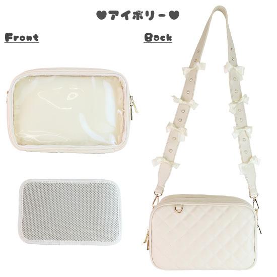 痛バッグ リボン ぬいぐるみ ポシェット キルティング お財布バッグ